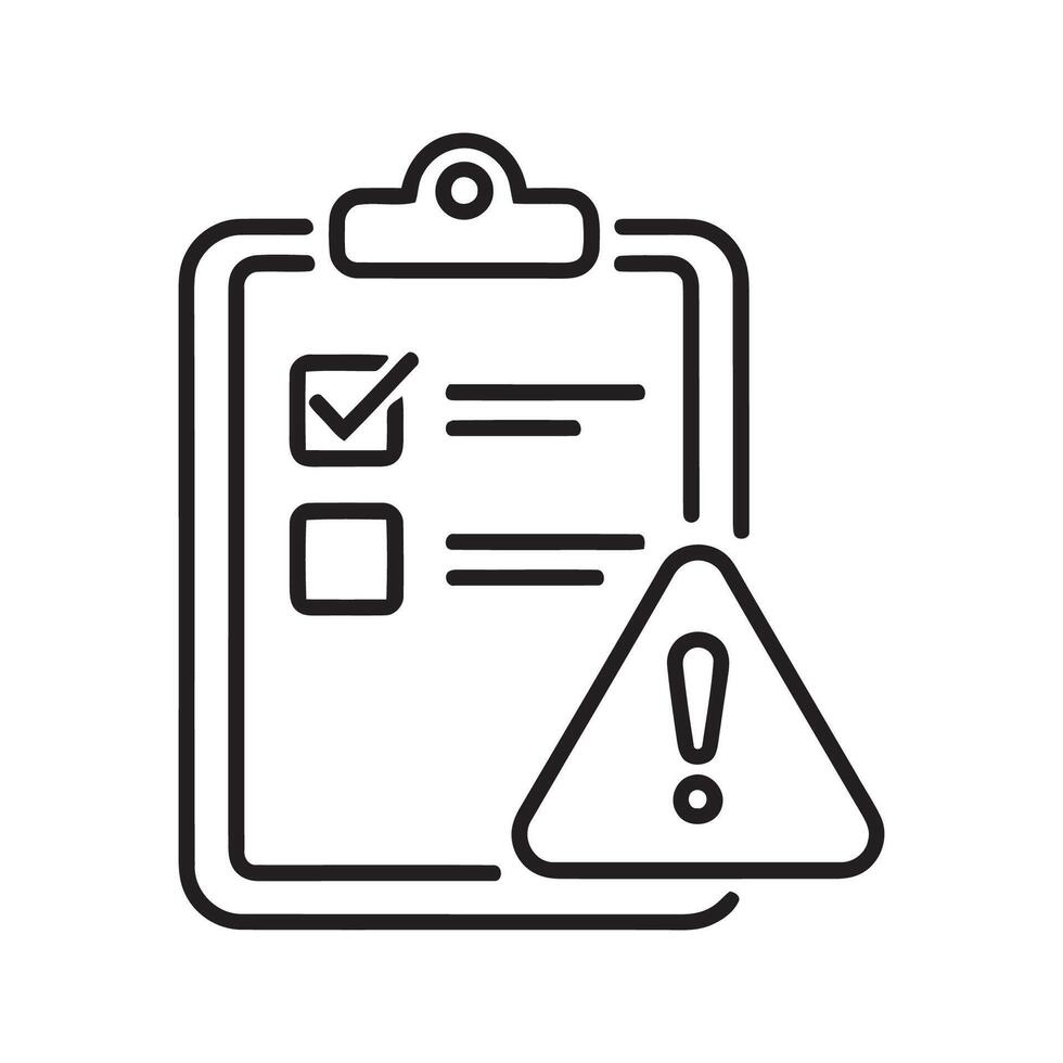 warning checklist icon