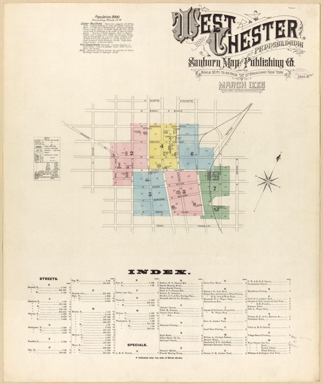 west chester borough map