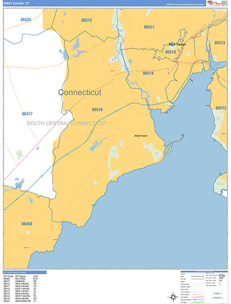 west haven zip boundary map