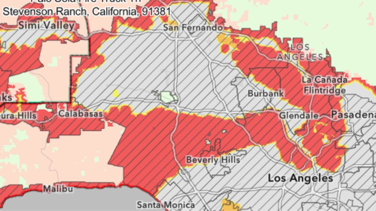 wildfire hazard map foothills