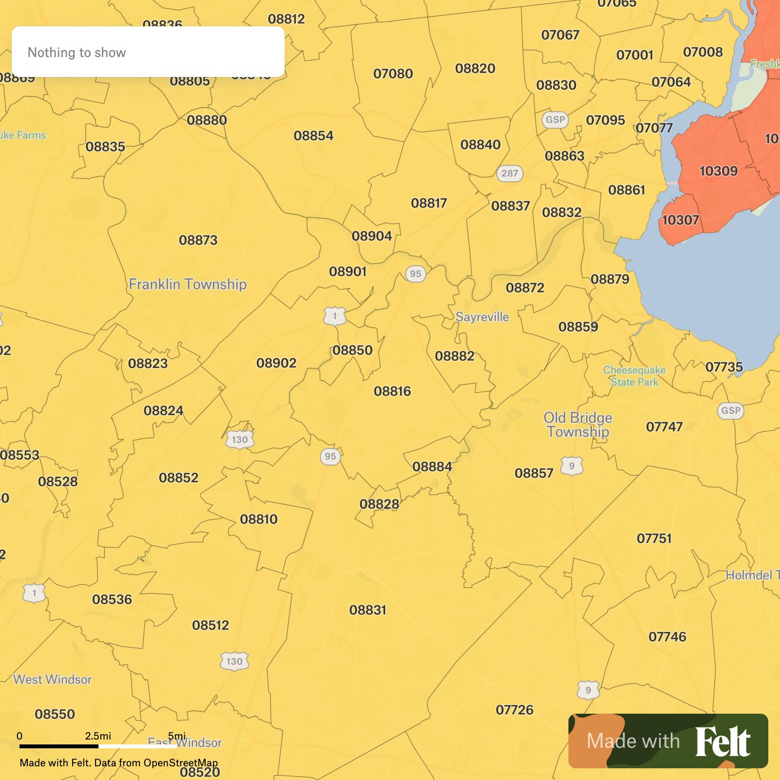 zip code map princeton